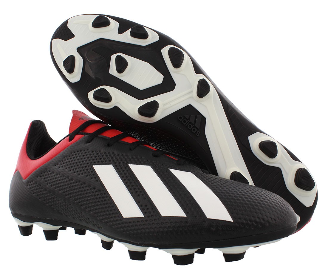 Adidas X 18.4 Fg Mens Shoes Size 8, Color: Black/Red/White