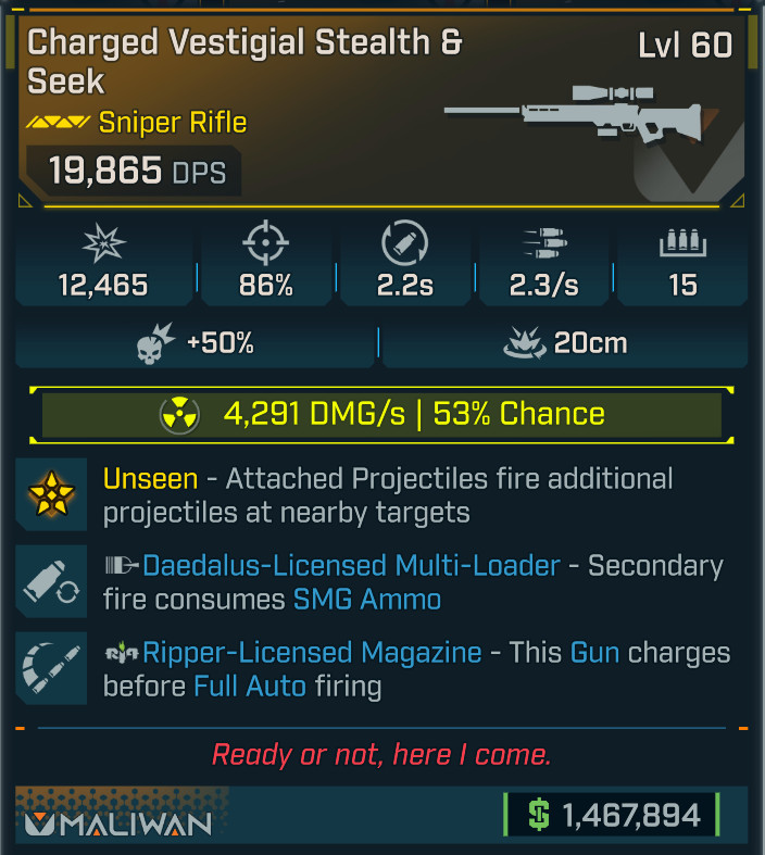 Borderlands 4⭐RADIATION STEALTH & SEEK SNIPER⭐SMG AMMO⭐RIPPER MAG