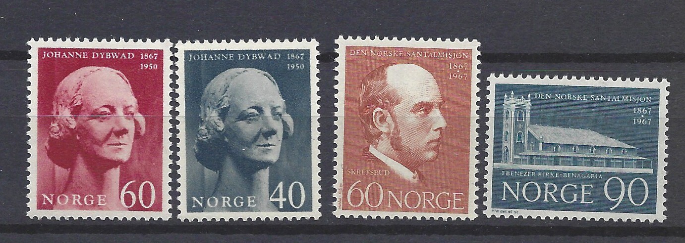 Norway 1967 The mission in Santal Johanne Dybvad MNH NK591-94