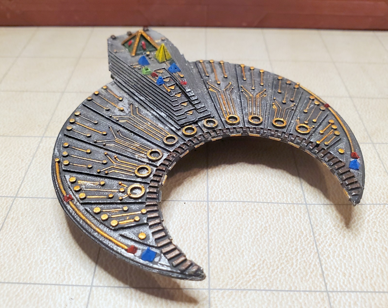Warhammer 40k Battlefleet Gothic Necron Cairn Class Tomb Ship Metal