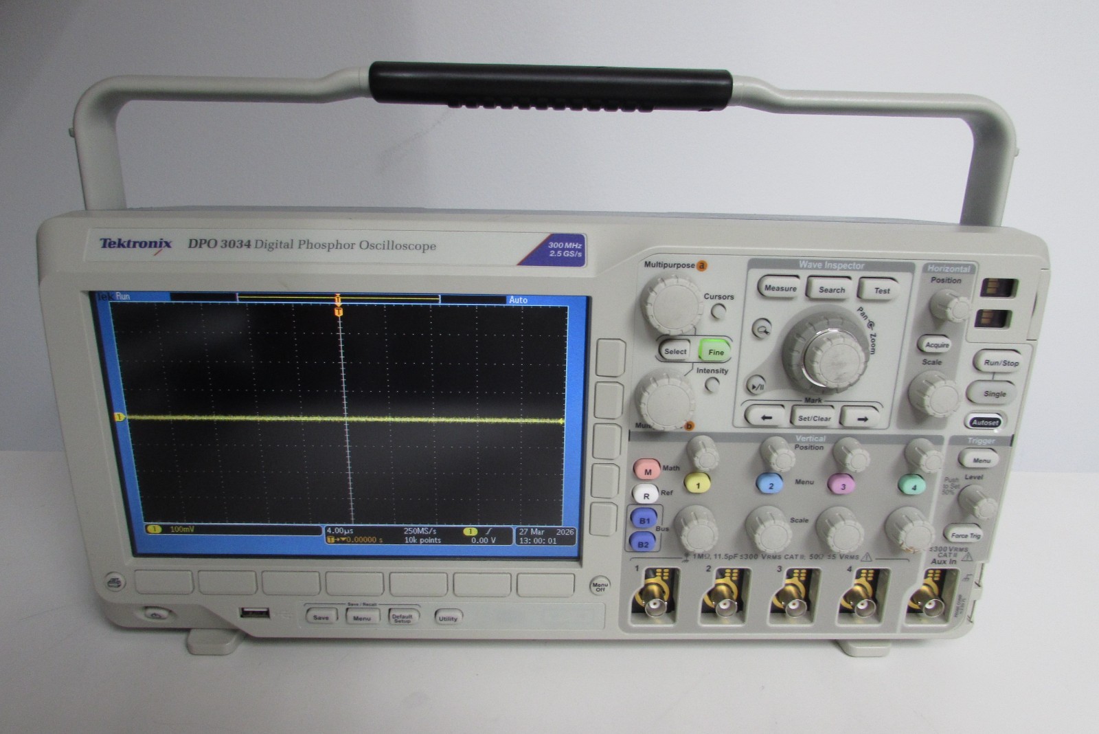 Tektronix DPO3034 OSCILLOSCOPE; DIGITAL PHOSPHOR, 300 MHZ, 2.5 GS/S, 4 CH