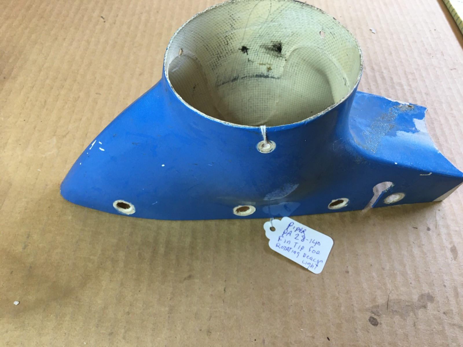 Aircraft Piper Fin Tip for Rotating Beacon Light PA-28-140