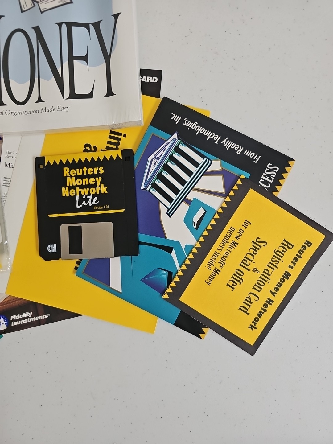 Vintage Microsoft Money 3.0 Complete Floppy Software w/ Manual Inserts PC IBM