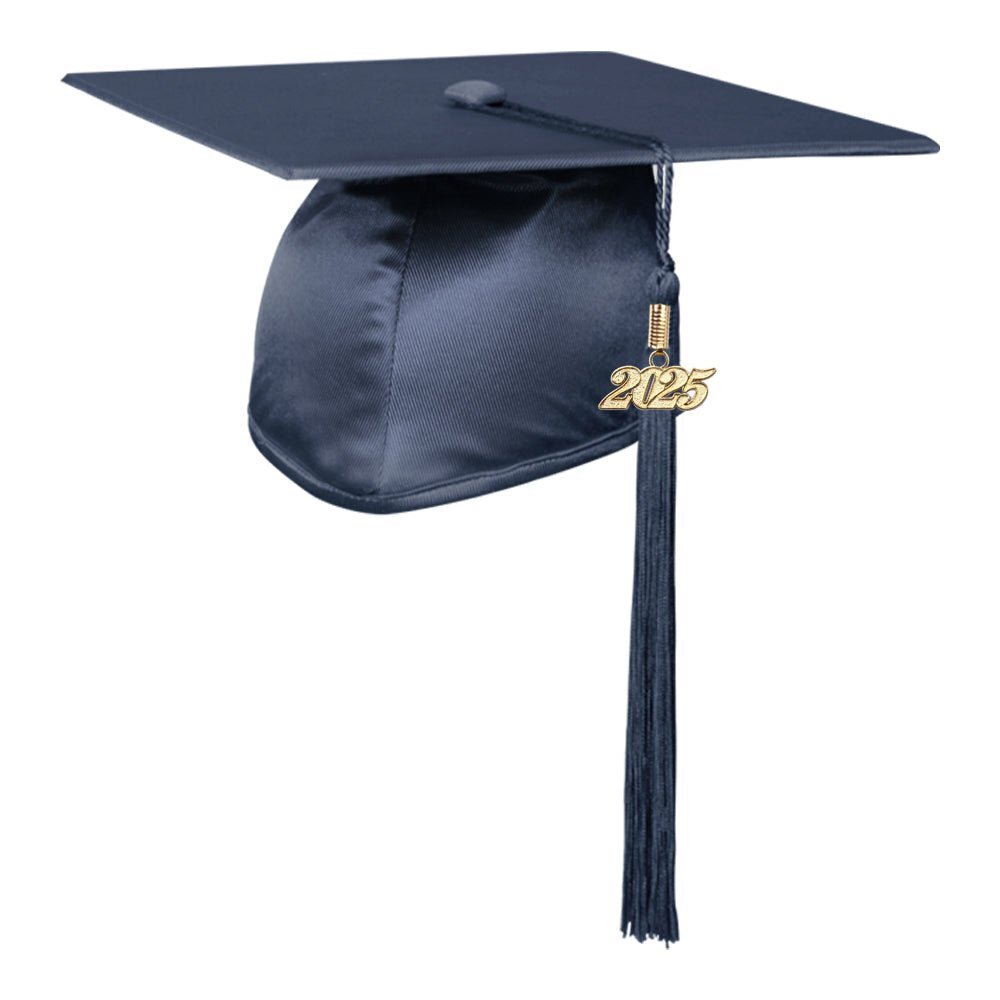 Endea Graduation Shiny Navy Blue Cap & Tassel