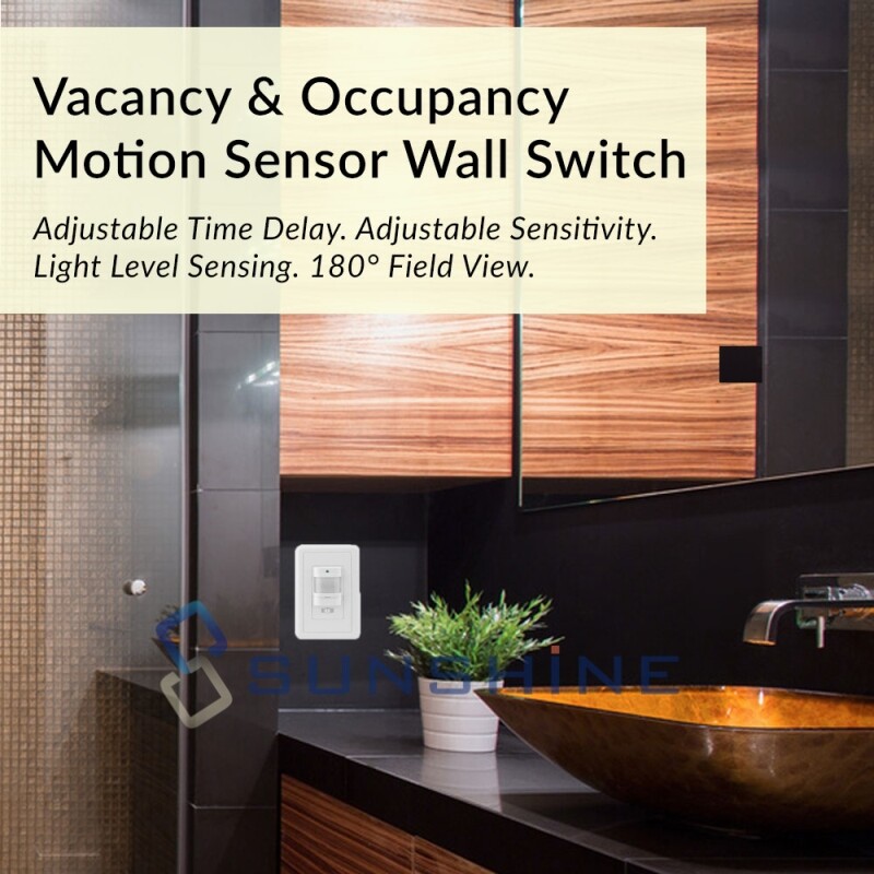110V Automatic PIR Occupancy Motion Sensor Light Switch Auto On/Off Infrared