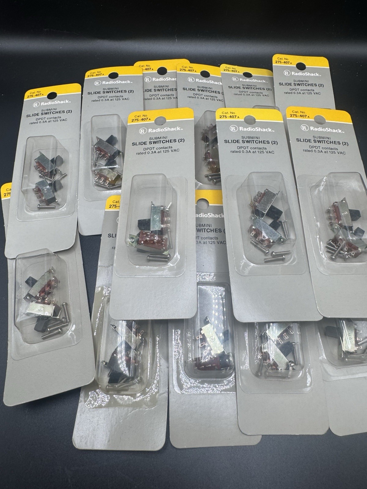 Lot Of 14- NEW RadioShack NOS Submini Slide Switches (2 pack) Part no. 275-407