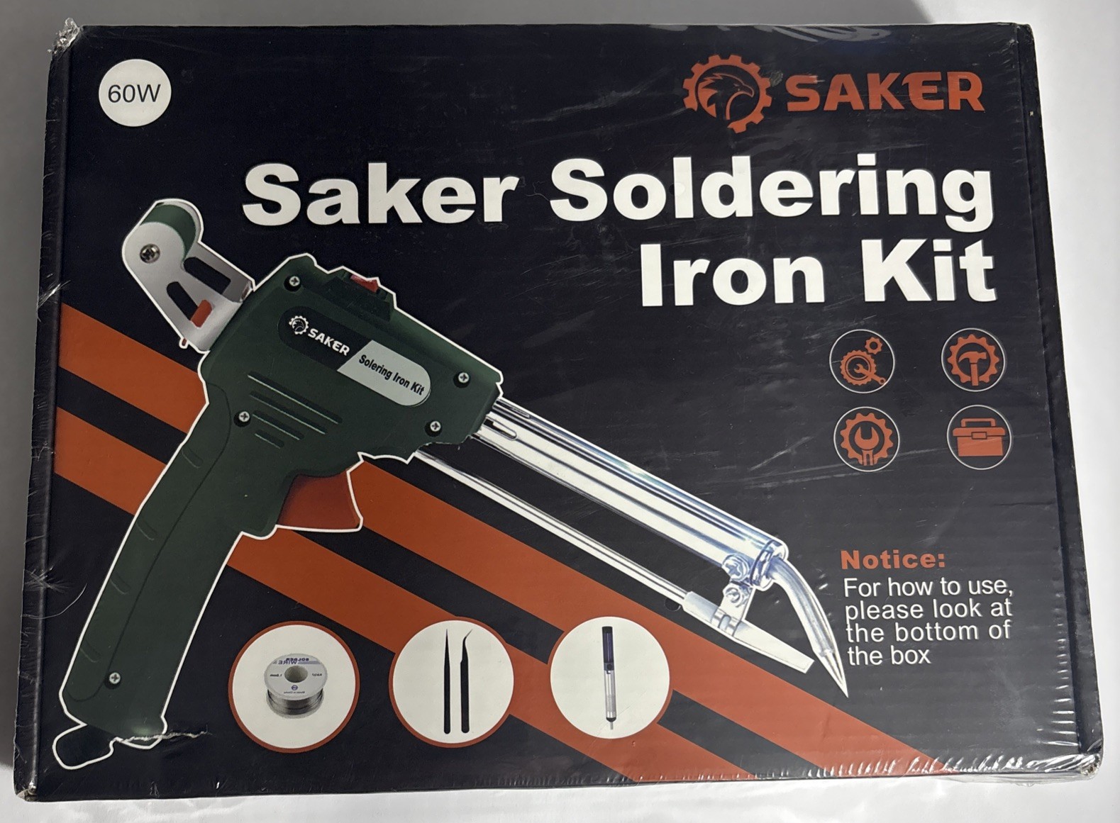 Soldering Iron Kit 60W 110V Corded Electric Hobbies Soldering Gun Saker