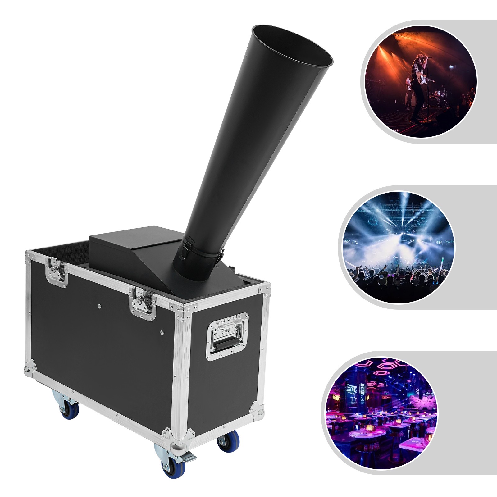 DMX CO2 Confetti Machine with Flight Case Confetti Blaster Jet 19.68 ft