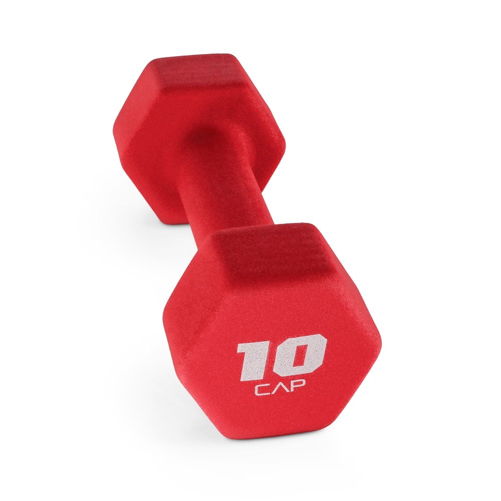10lb Neoprene Dumbbell, Red, Single