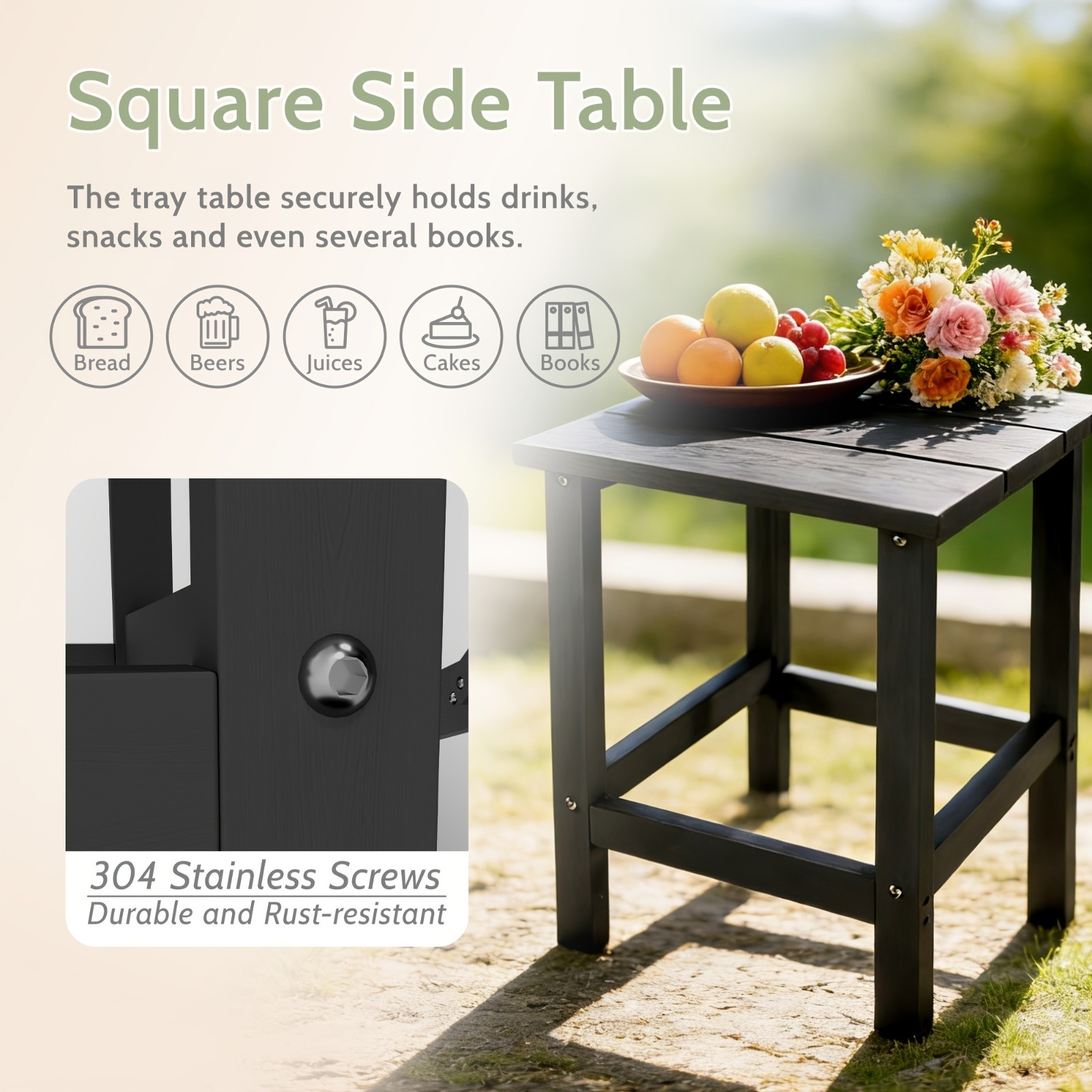 LEASBAR Adirondack Outdoor Side Table