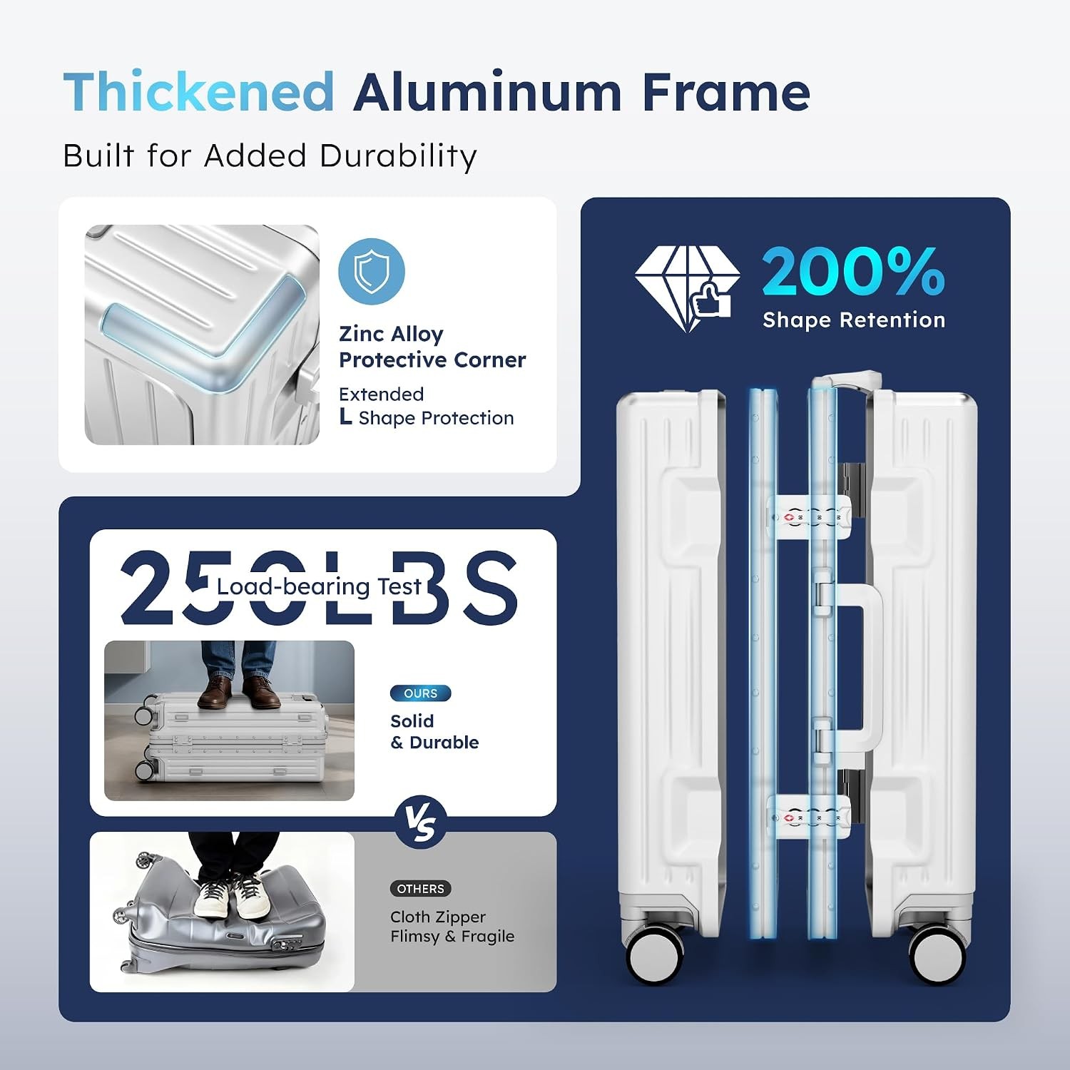 20" Aluminum Carry-On Hardside Front Opening