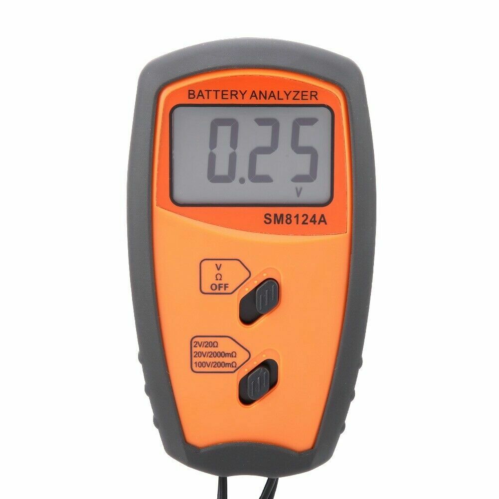 Battery Resistance Voltmeter Internal Impedance Meter LCD Rechargeable SM8124A
