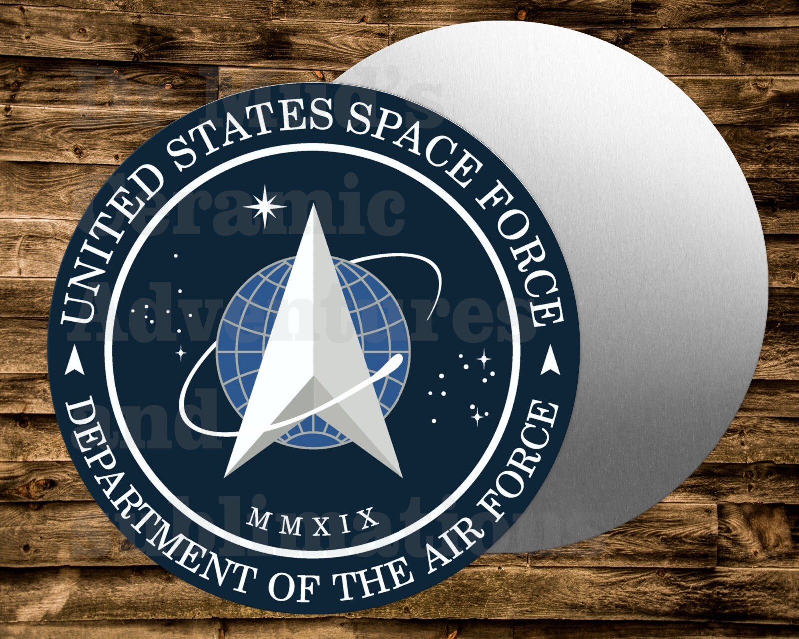 Metal  Round Sign SPACE FORCE Wreaths Crafts & miniatures Projects