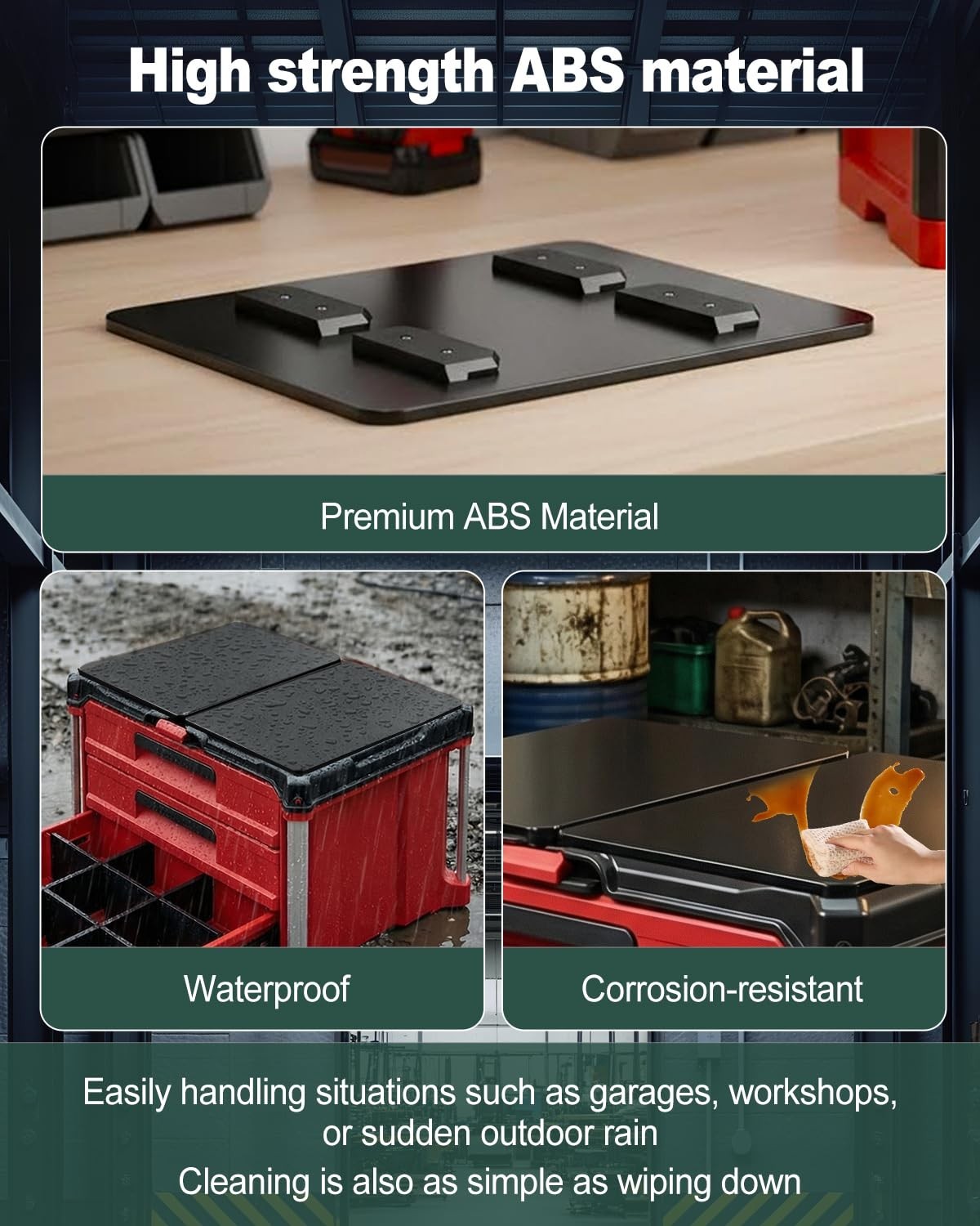 Heavy Duty Portable Work Surface Table for Tool Organization & Writing, Waterpro