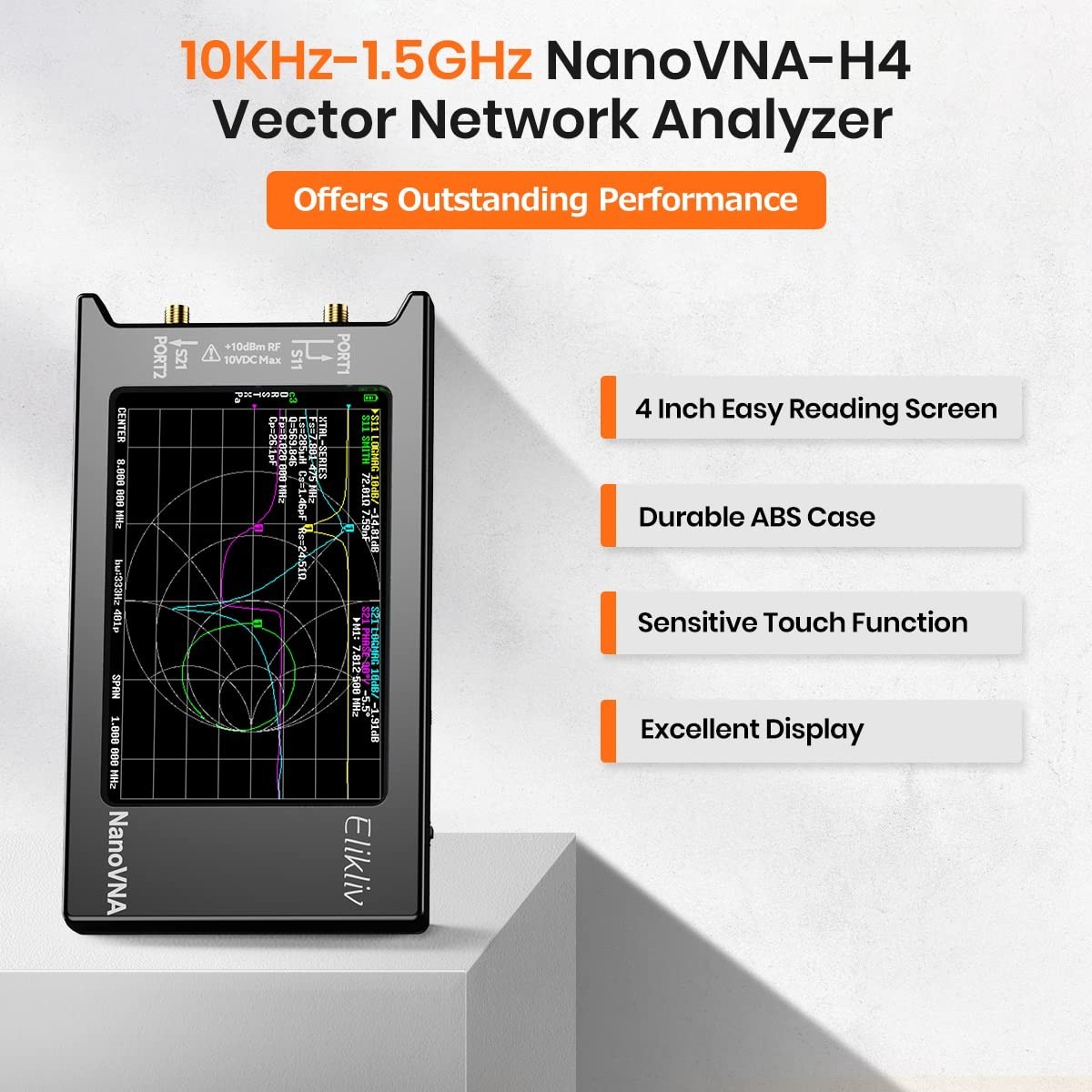 Portable NanoVNA-H4 Vector Network Analyzer