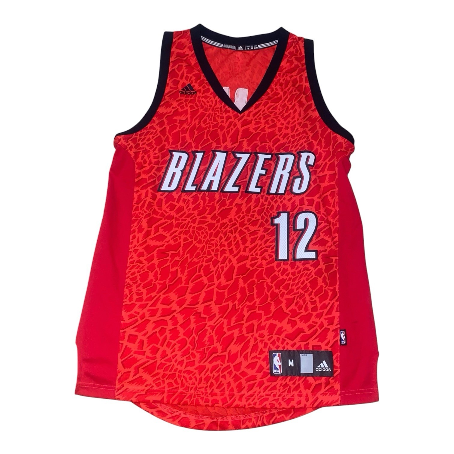 Portland Trail Blazers LaMarcus Aldridge #12 Adidas Red Jersey Size M