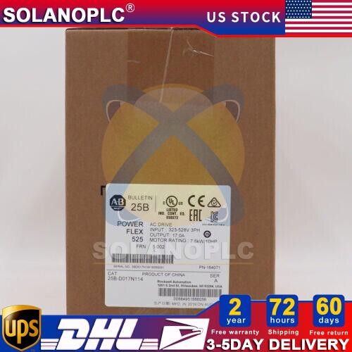 NEW AB Allen-Bradley 25B-D017N114 PowerFlex 525 7.5kW/10HP Sealed US Free Tax