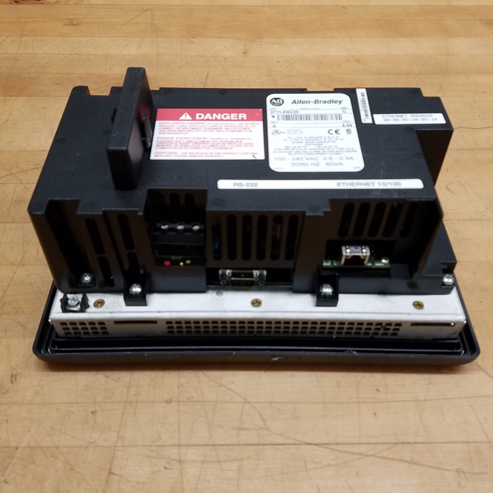 Allen Bradley 2711-K6C20 Series C PanelView 600 Interface Panel ,100-240Vac