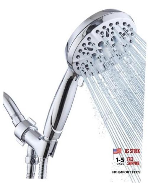 Shower Head with Handheld High Pressure-Full Body Polished Chrome 5 Modes