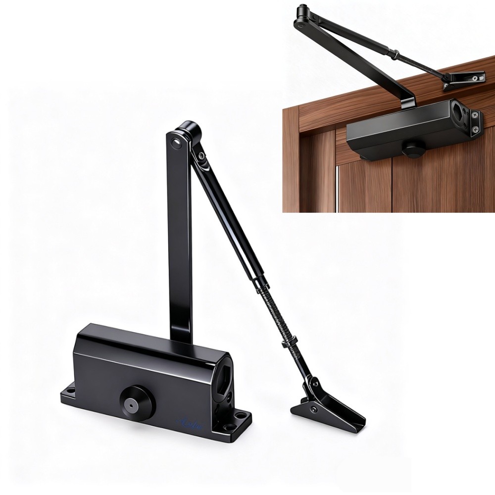 Automatic Door Closer for Home Adjustable Spring Hydraulic Door Closer Aluminum