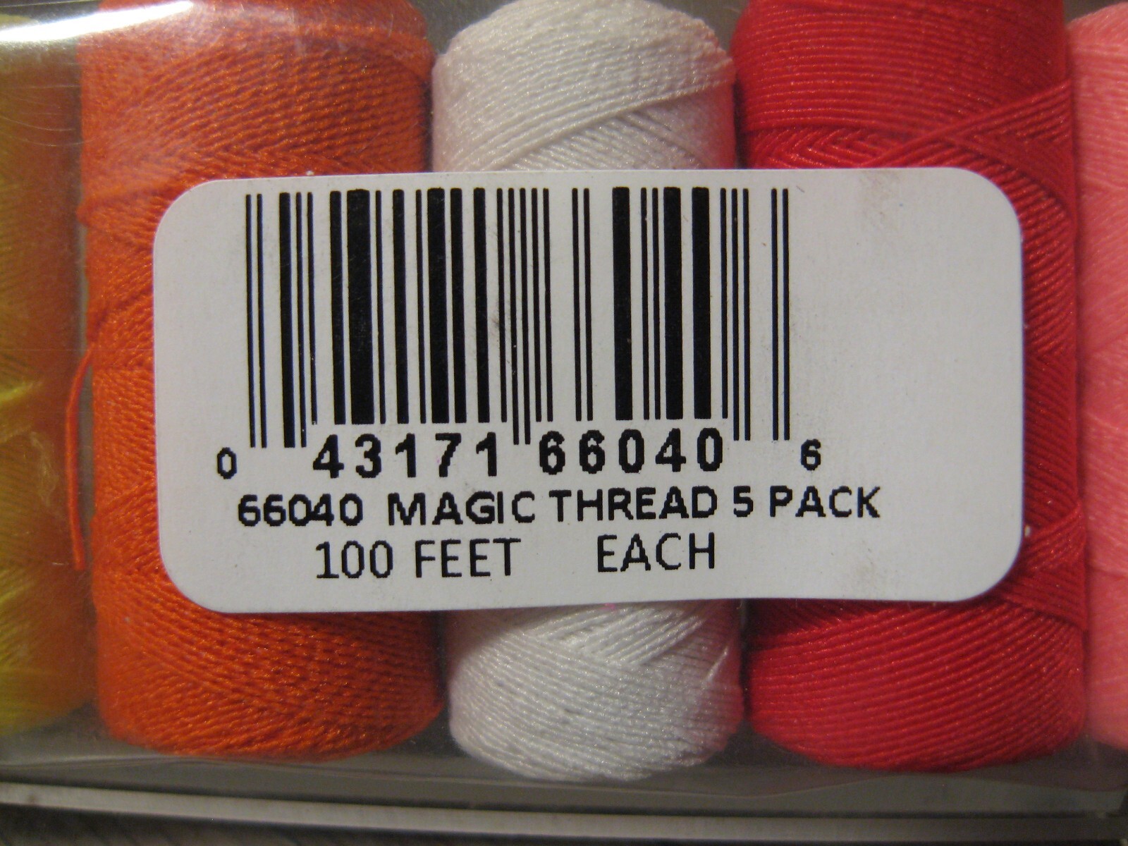 5 Assorted Atlas Mike's 100' Magic Thread Rolls - Spawn Net Tying Egg Sac Bait