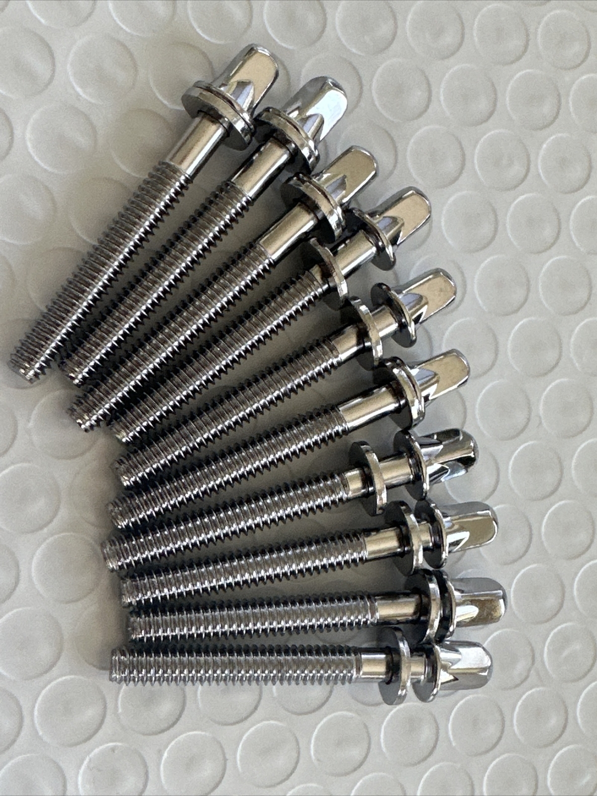 10 Drum Tension Rods 1.65”(42mm)Chrome with Washers Diameter 7/32" Drum Part