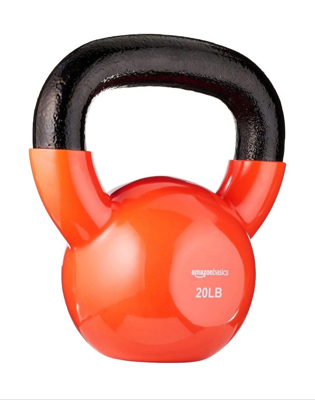Amazon Basics Vinyl Kettlebell 20 Pounds Orange