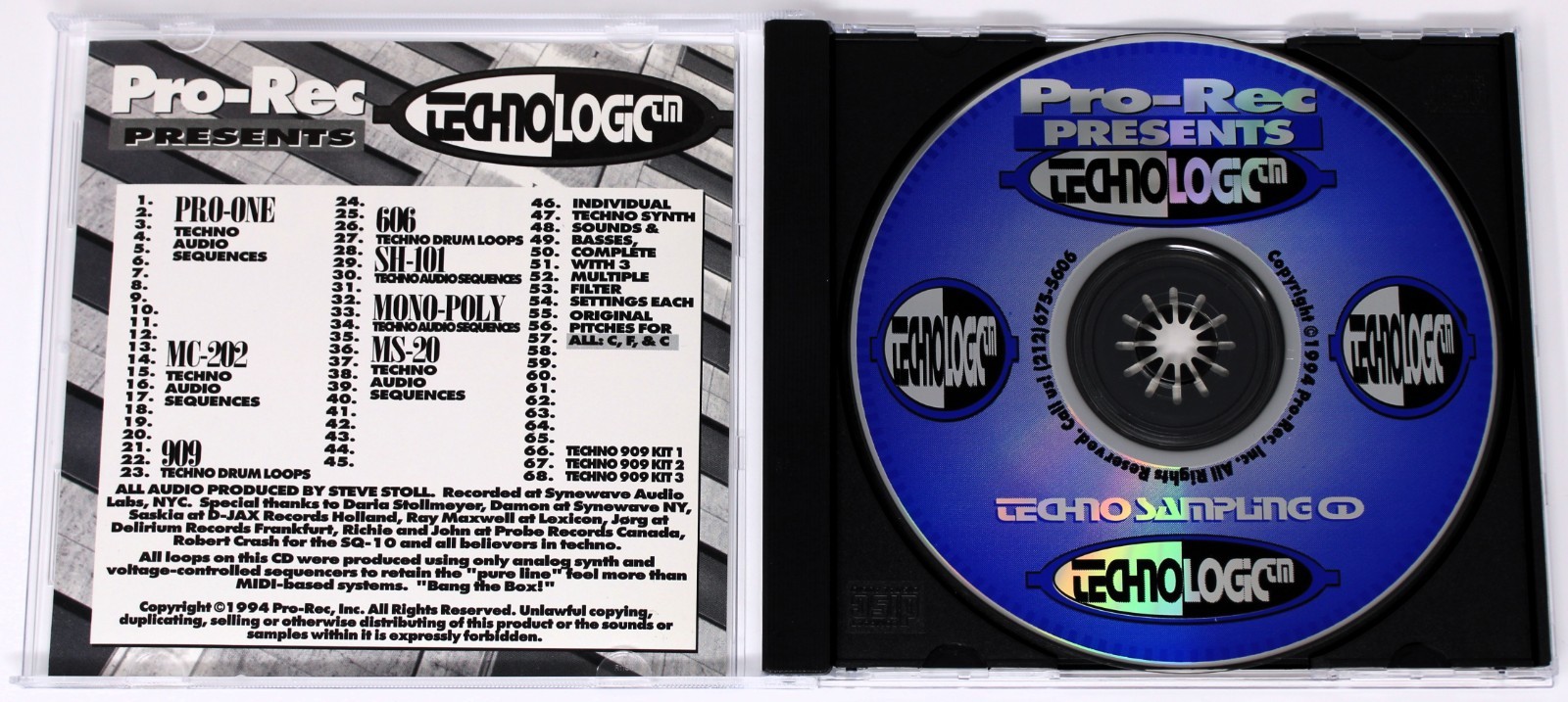 Pro-Rec Technologic Sample/Sound Library/Sampling CD 1994
