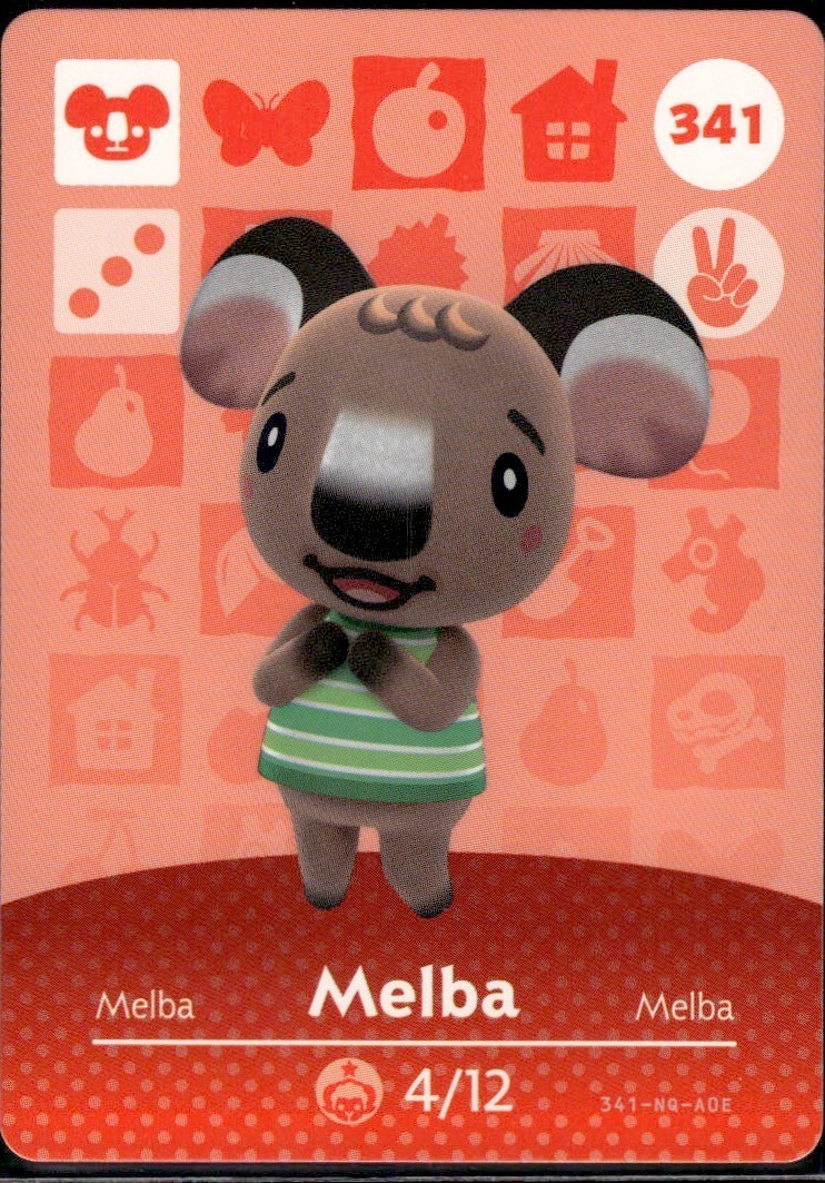 341 Melba Amiibo Card 341 Series 4 Animal Crossing Nintendo Switch NA Region