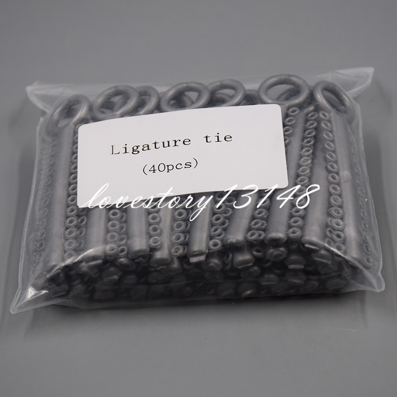 Dental Orthodontics Elastic Elastomeric Silver Color Ligature Ties 1040 Pcs Sale