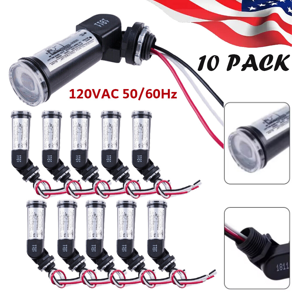 LED Control Photocell Sensor Dusk To Dawn Outdoor Swivel Photo Cell Light 120V S