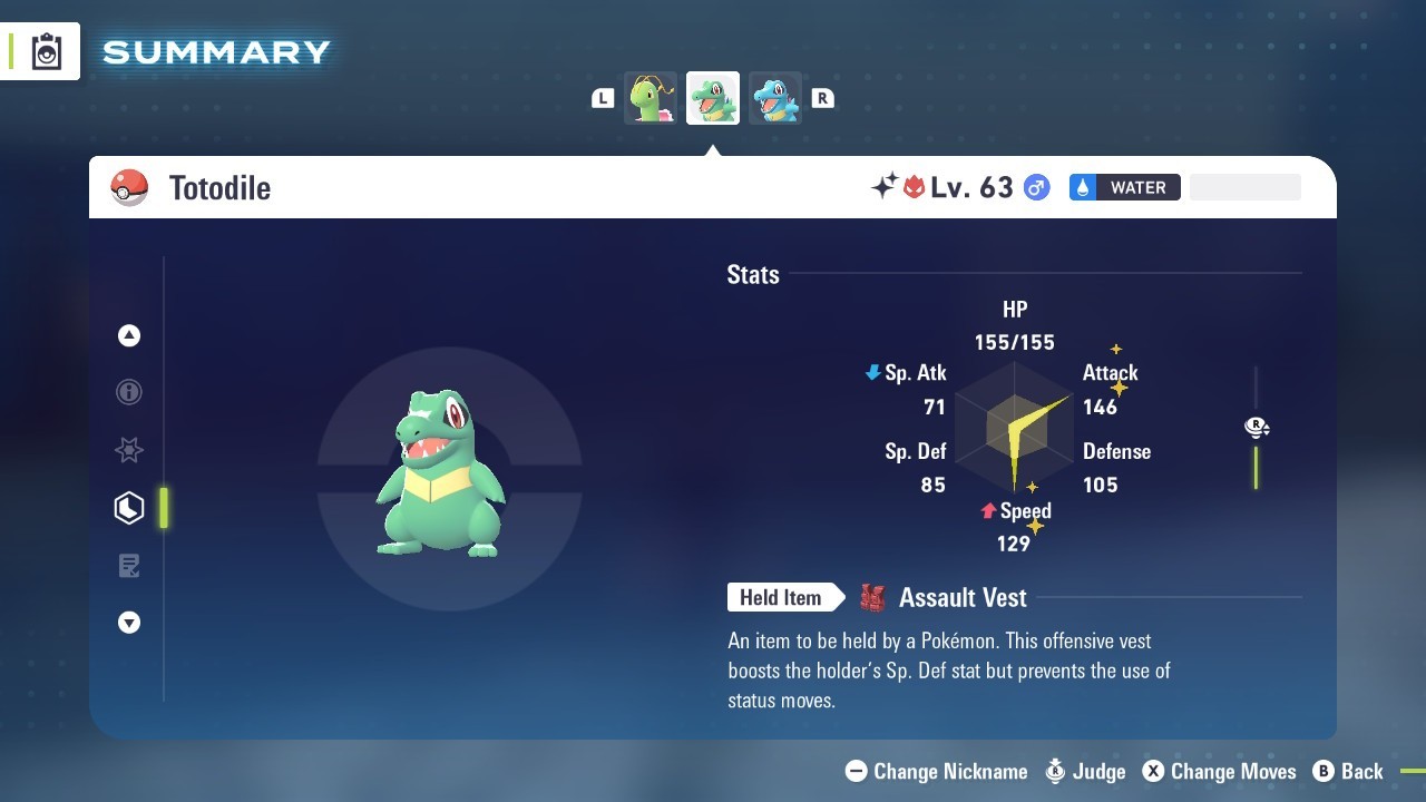 Pokémon Legends: Z-A Shiny Totodile 6iv ✨Max EV✨ALPHA