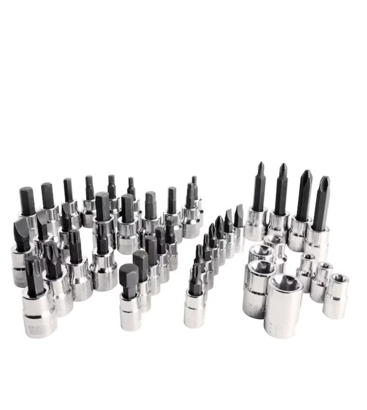 CRAFTSMAN 42 Piece 1/4" 3/8" Drive Set Flathead/Hex/Phillips/Torx Bit Driver Set