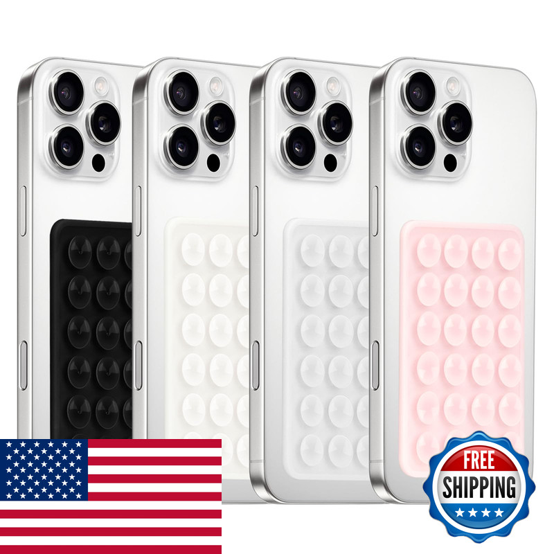 Yojaro 4Pack Silicone Suction Phone Case Mount Silicon Adhesive Smartphones