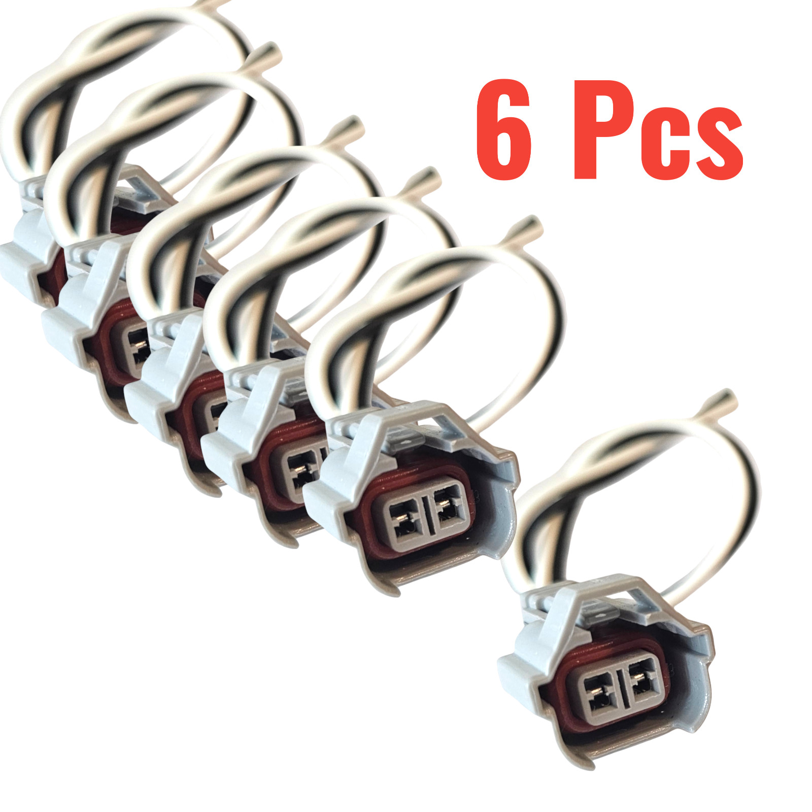 (6 Pc) Electrical Connector of Fuel Injector FJ963 Fits: GS300 IS300 SC300 Supra