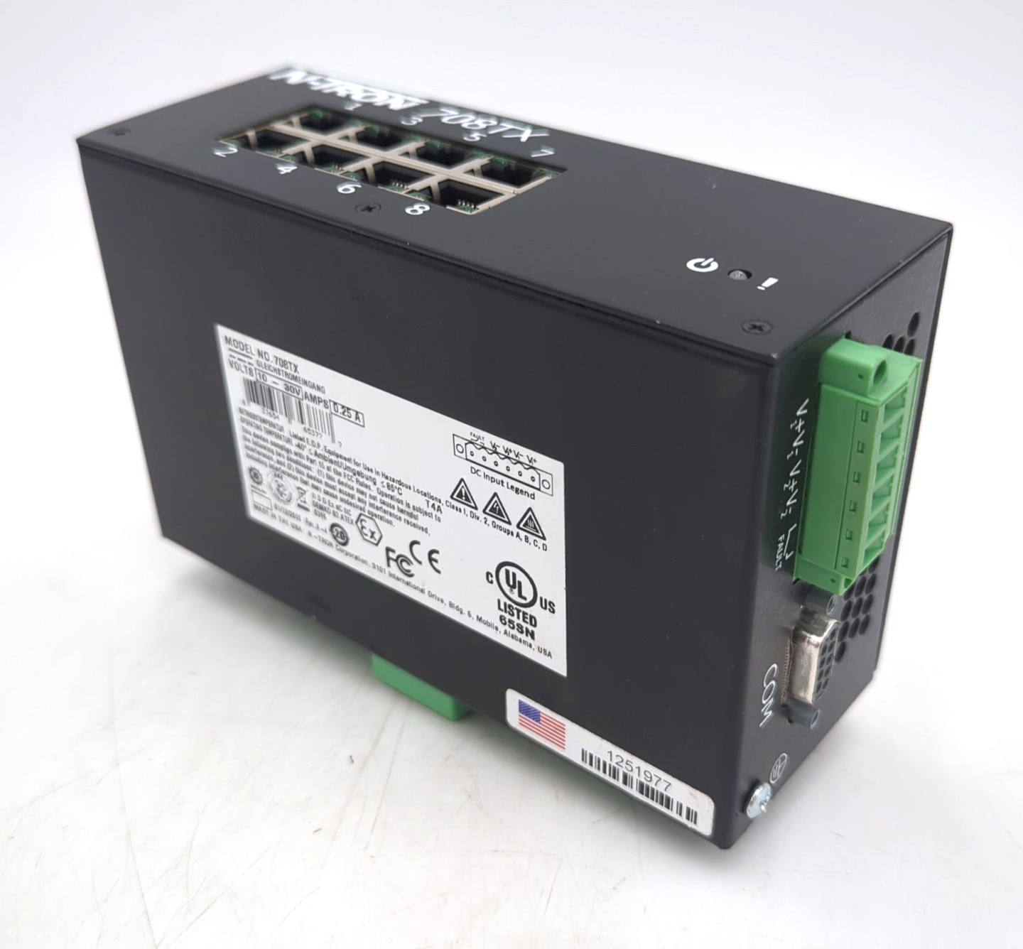 N-tron 708TX 8 Port Managed Ethernet Switch Used