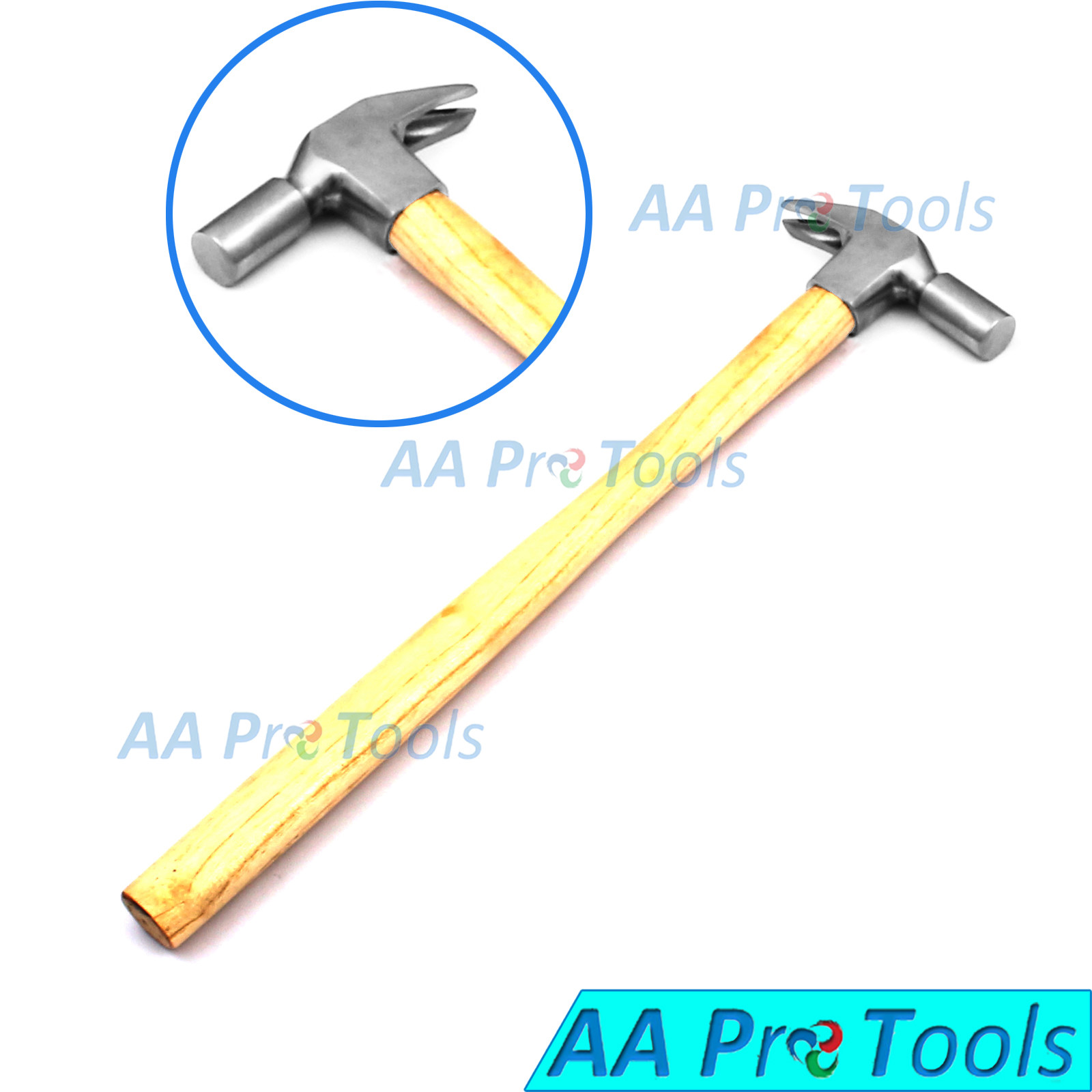 HORSE FARRIER NAILING HAMMER WITH STEEL HEAD WITH LONGER WOOD HANDLE