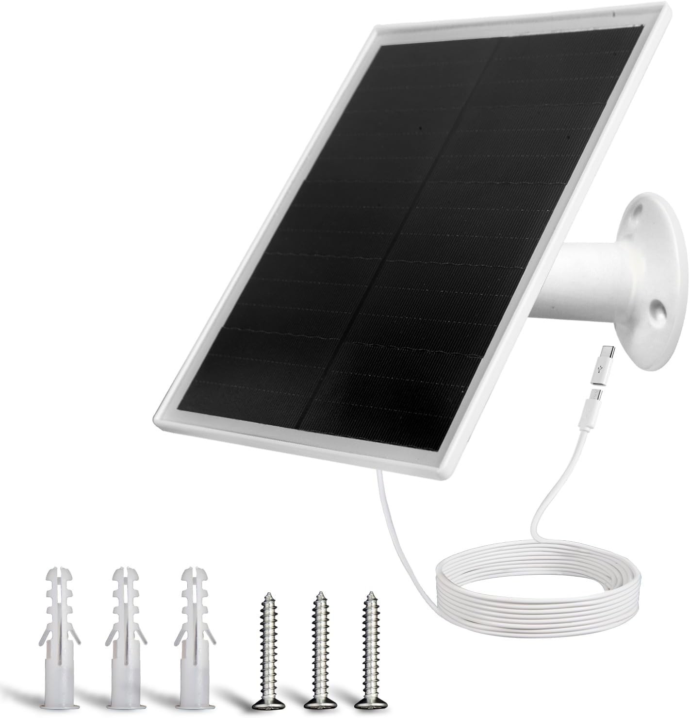 Panel Solar Para Camara De Seguridad Cargador Solar Portatil Con Puerto a Tipo C