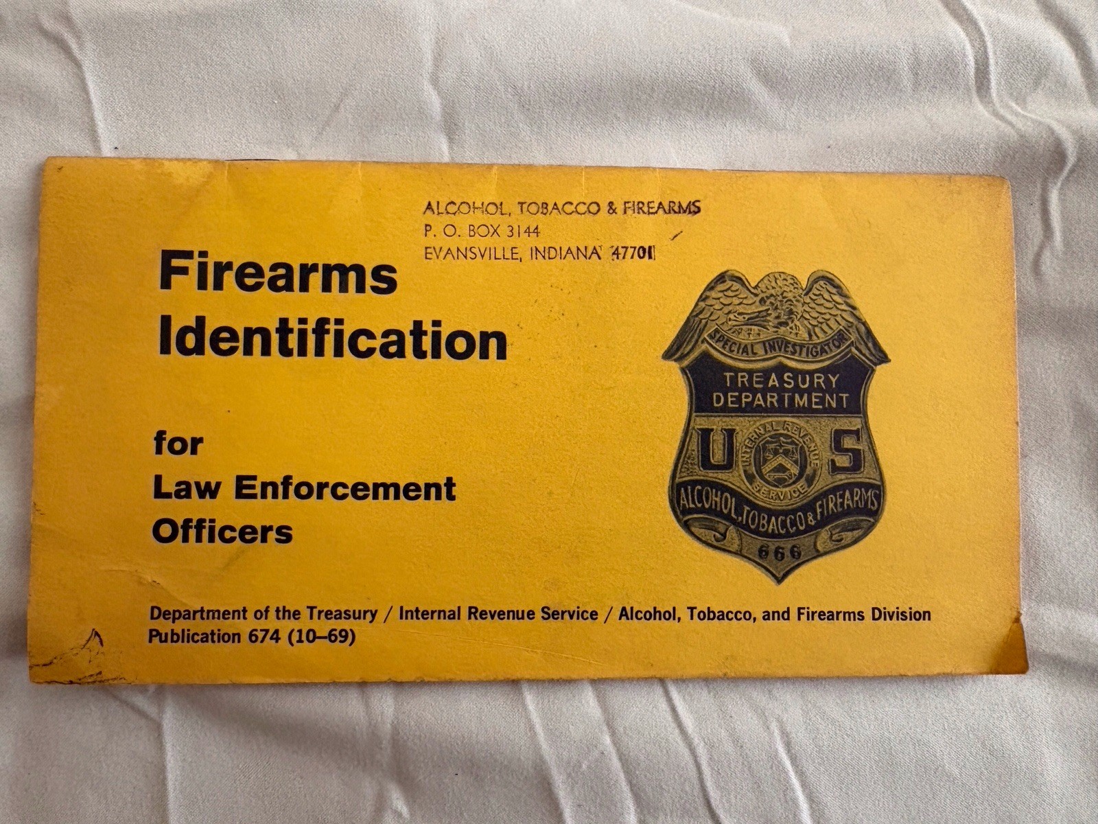 Vintage Firearms Identification for Law Enforcement Officers ATF Pamphlet 1969