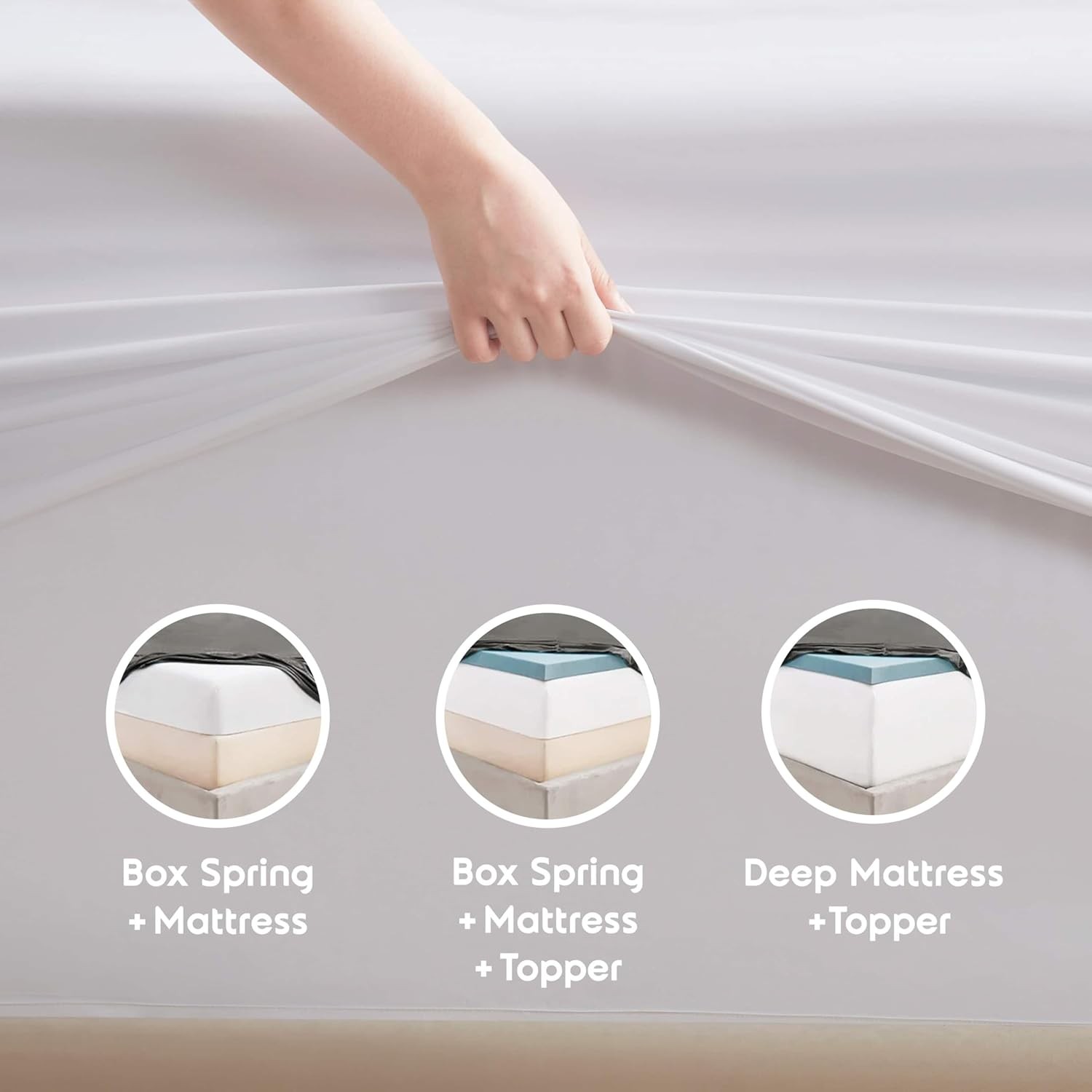 King Size Sheet Set - Luxury 1800 Super Soft Microfibre King Size Sheet, White