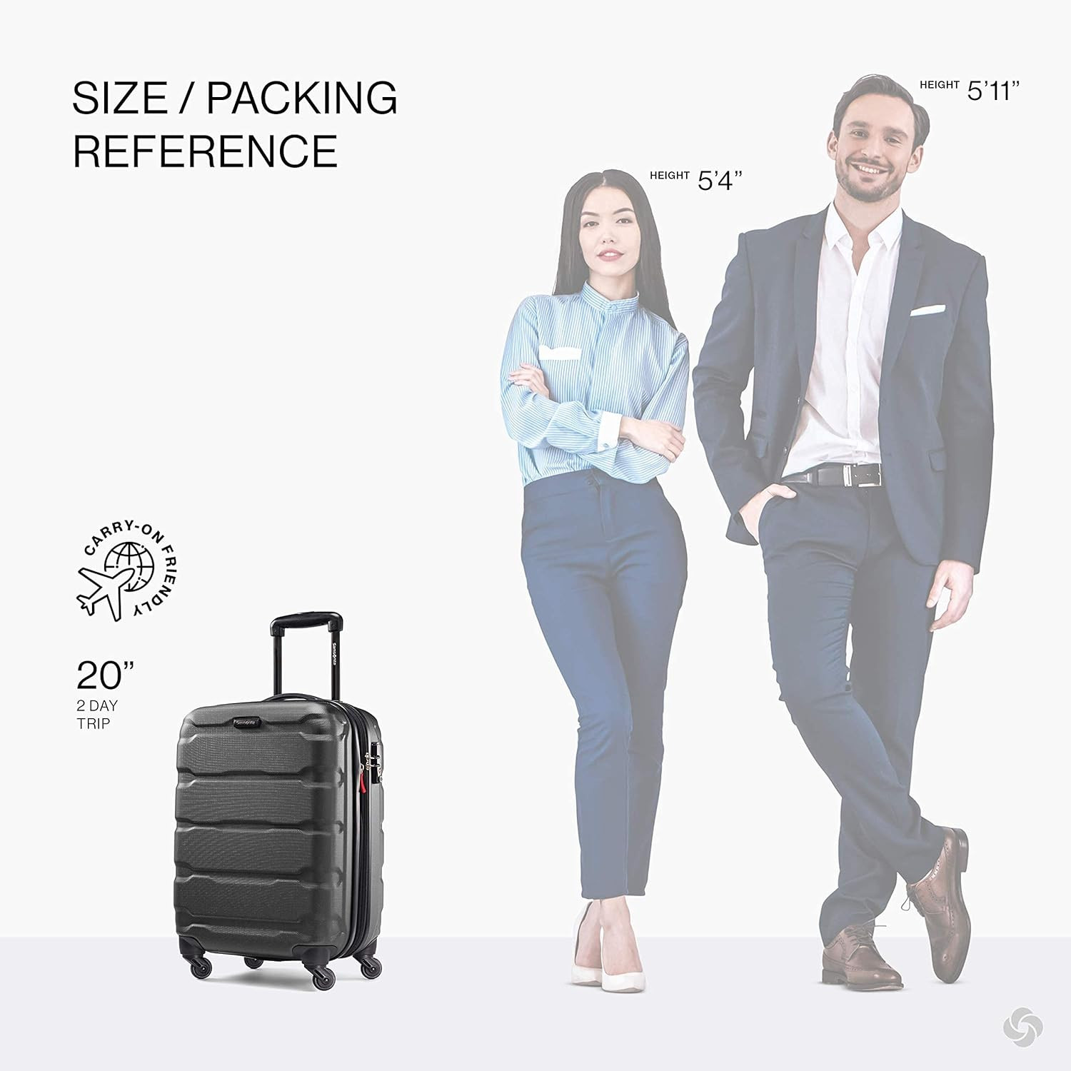 Omni PC Hardside Expandable Luggage with Spinner Wheels, Black, Carry-On 20-Inch