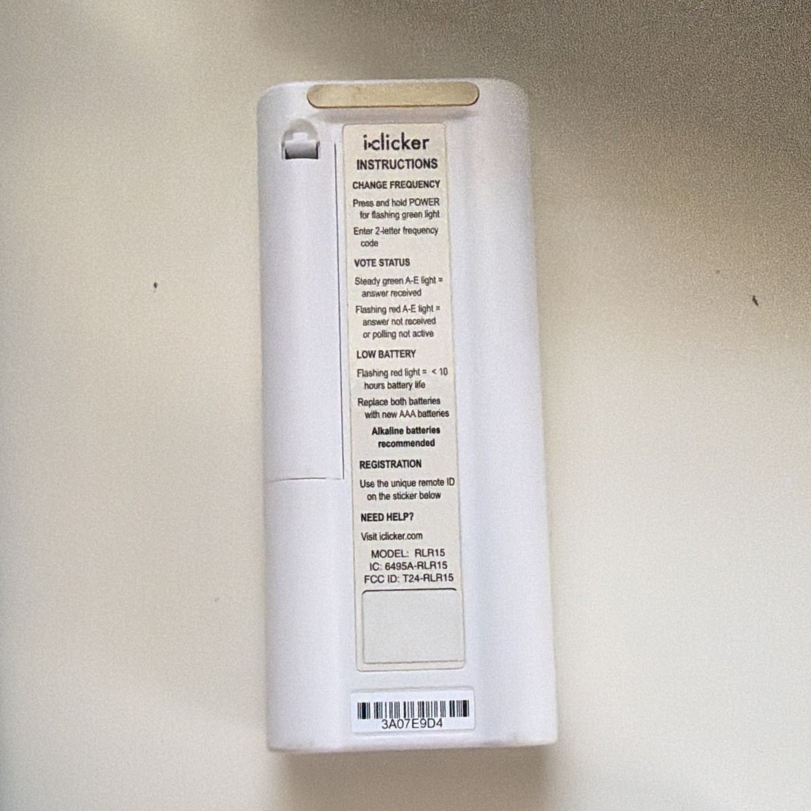 iClicker iClicker+ RLR15 Wireless Remote Control Clicker White