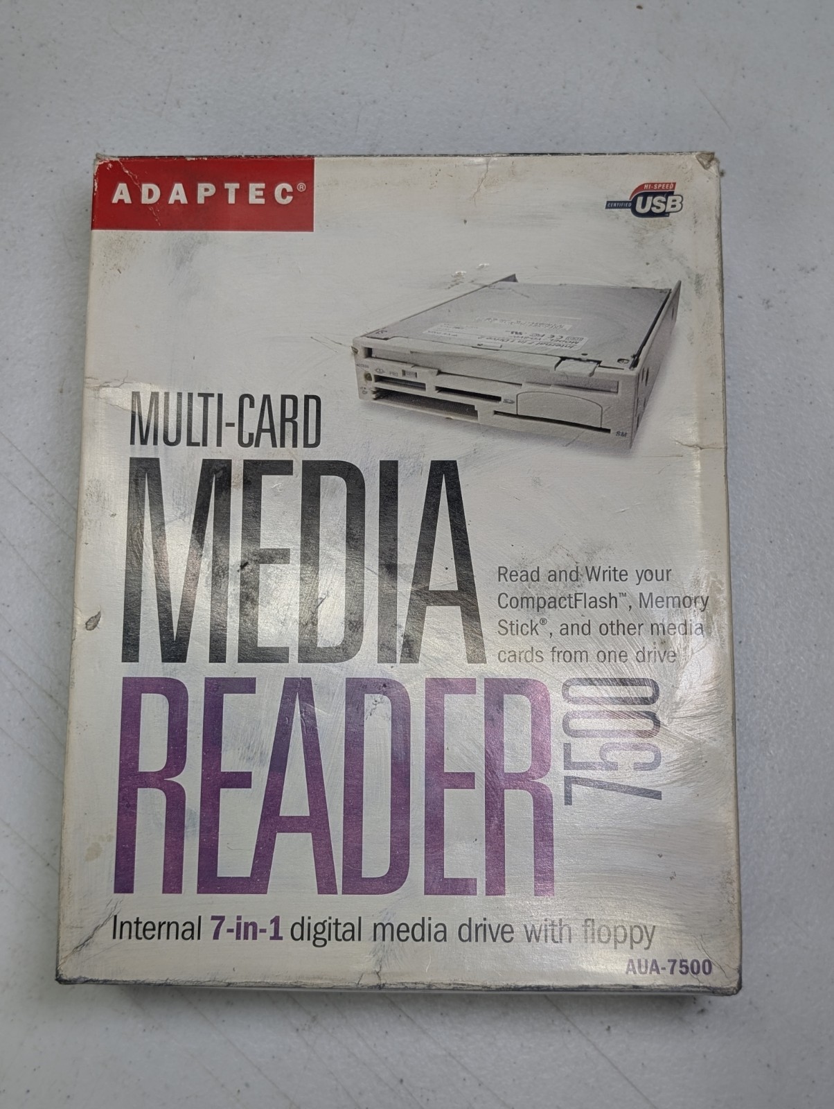 Adaptec Multi-Card Media Reader AUA-7500A  Internal/ External 16-1 EXCELLENT