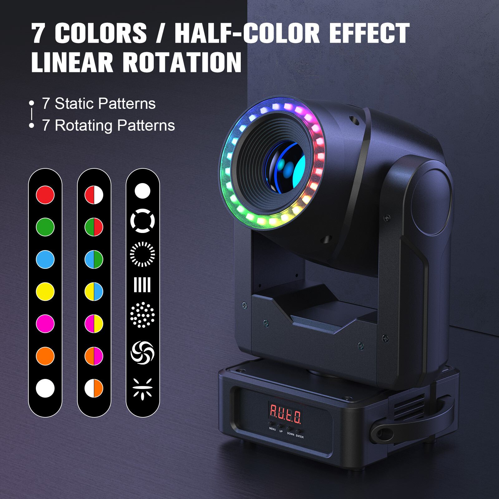 Moving Head Beam Light DMX Zoom Spotlight Disco DJ Party Show Autofocus function