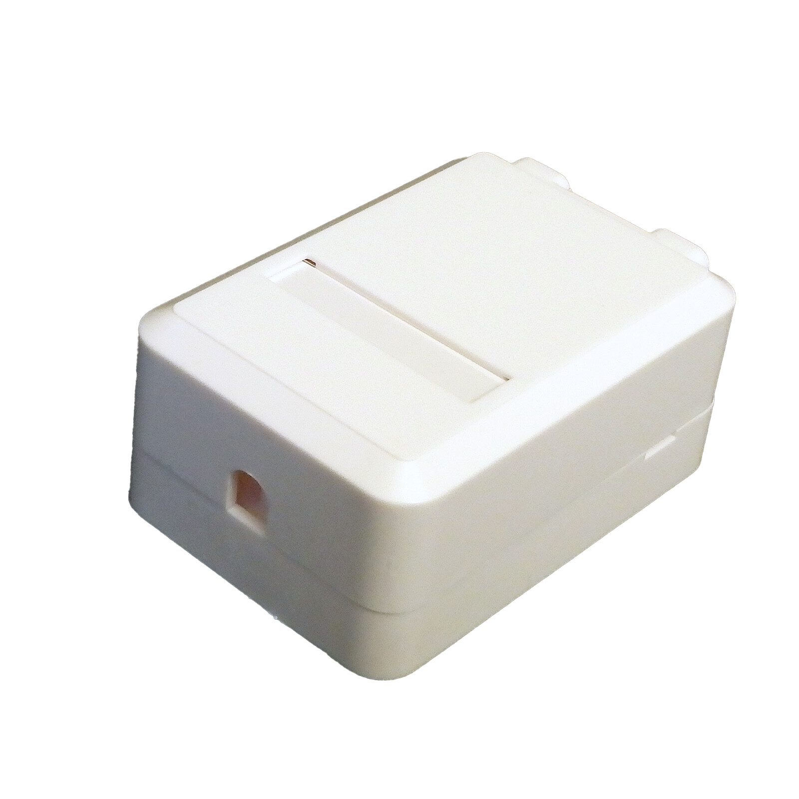 10- 1 Port Surface Mount Box RJ45 Keystone Jacks White  Free Shipping