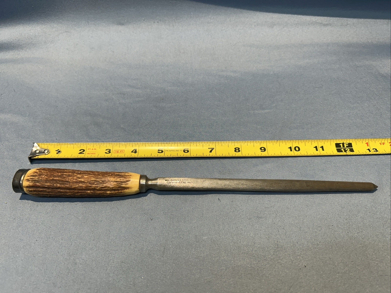 Will Charpen Antler Handle Knife Sharpening Steel Sheffield England