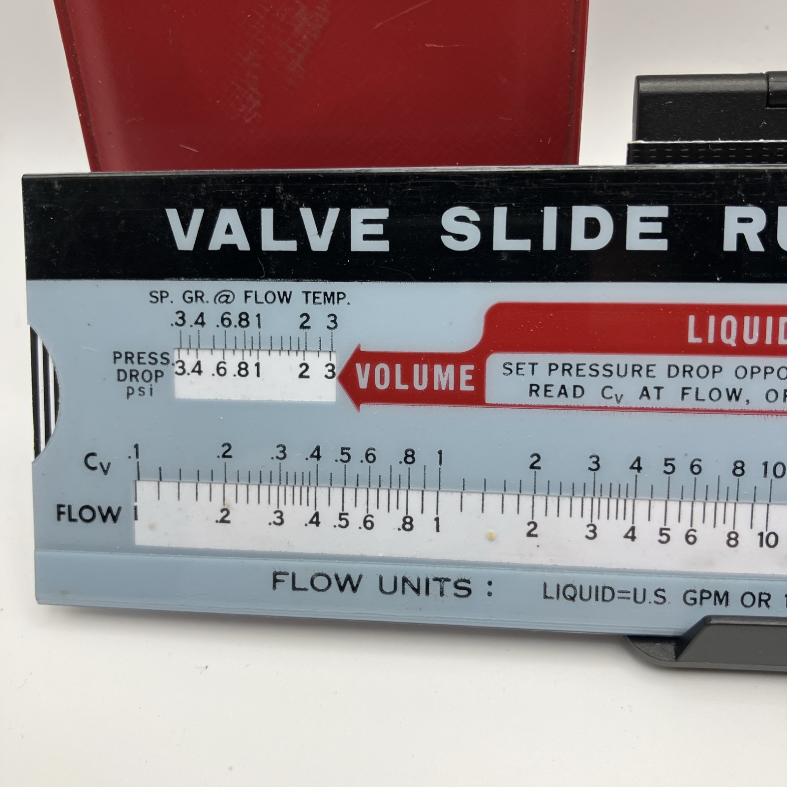 1962 Masoneilan Valve Slide Rule with Pouch and Control Valve Reference