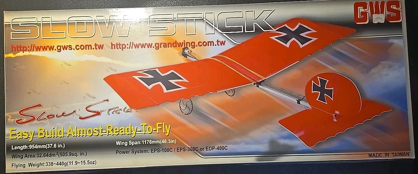 GWS Slow Stick RC Airplane ARF Kit With Motor System-NIB Sealed Parts! US Seller