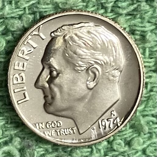 1974-S  **PROOF**  ROOSEVELT DIME ROLL - NICE COIN - L@@K AT PICTURES!!!!!