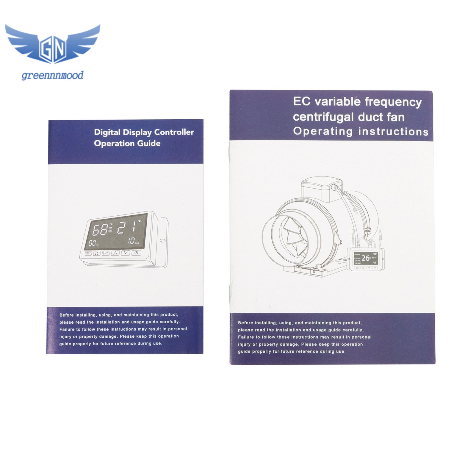 Inline Duct Fan, 8-Inch 807 CFM with Temperature Humidity Controller EC-Motor